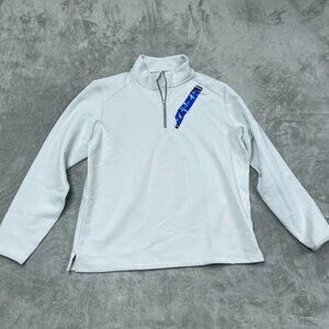 Kirkland Signature Quarter-Zip Pullover Large White Recycled Polyester d0641